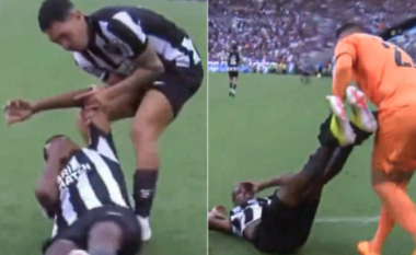 VIDEO / Skena qesharake në futbollin brazilian me një lojtar të lënduar që sa nxirret e futet në fushë