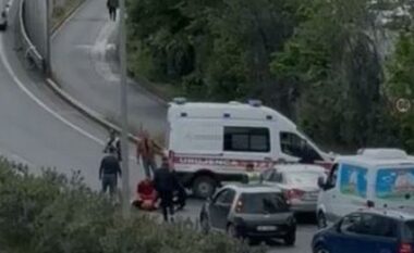 Aksident në Tiranë, i lënduari dërgohet me urgjencë në spital
