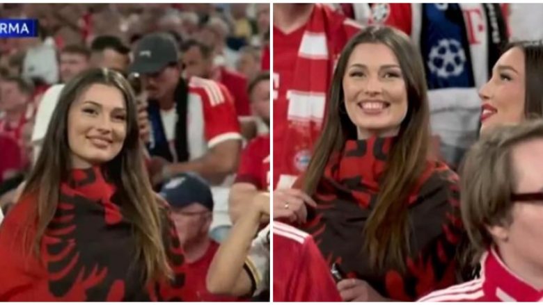 VIDEO / Tifozja shqiptare e mbështjellur me flamurin kombëtar në tribunat e Allianz Arenas