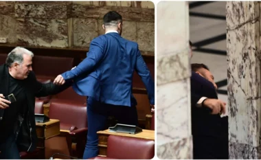 “Të ** nënën”/ Plas grushti në Parlamentin grek, deputeti i pavarur godet ligjvënësin e ekstremit të djathtë: Do të të çoj me pranga brenda, p*sht