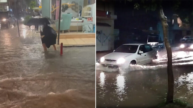 Stuhia e fortë godet Greqinë  moti i keq shkakton përmbytje në disa zona  VIDEO 