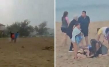 VIDEO / E rëndë në Porto Riko, rrufeja godet tre djem në një plazh, skena dramatike u filmua nga një pushues