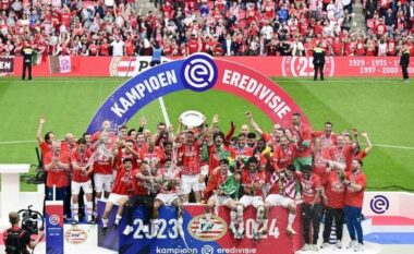 Titulli numër 25-të, PSV shpallet kampione e Holandës 2 javë para fundit të kampionatit