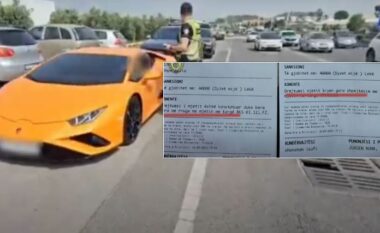 Reperi i njohur gara shpejtësie me “Lamborghini” në rrugët e Tiranës, ja gjoba që mori (FOTO)