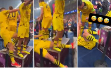 VIDEO / Schlotterbeck pësoi një rrëzim brutal gjatë festës për kalimin në finalen e Championsit