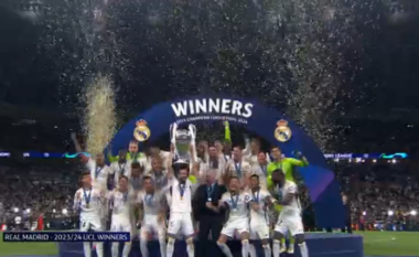 VIDEO / Kapiteni Nacho ndez festën, momenti kur Real Madrid feston Championsin e 15-të