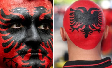 UEFA publikon fotot e tifozëve me shqiponjën “Kuq e Zi” të pikturuar në fytyrë