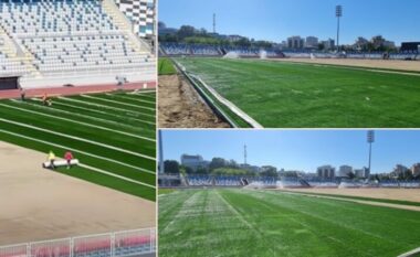Ka nisur vendosja e tapetit të ri në stadiumin “Fadil Vokrri”