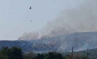 Zjarr në një kodër në Lushnjë, flakët përhapen me shpejtësi