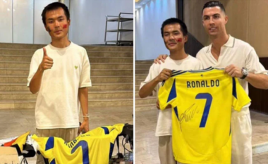 Fansi i Ronaldos udhëton 13,000 km me biçikletë për të takuar yllin e futbollit