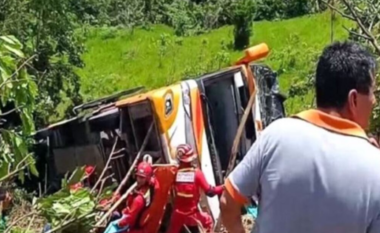 Tragjike/ Autobusi del nga rruga dhe bie në greminë, 31 persona humbin jetën (FOTO)