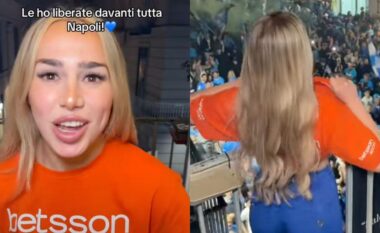 “Babi më fal”, bjondja e OnlyFans mban fjalën dhe zbulon gj*ksin para tifozëve të shumtë: I lirova për ty Napoli