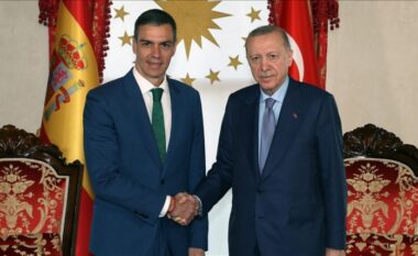 Erdogan me Sanchez: Qëndrimi i Turqisë dhe Spanjës ndaj Gazës, i pandryshueshëm!