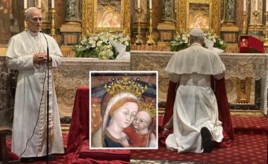 Papa Leoni XIV viziton “Zojën e Shkodrës”, kisha ku ruhet ikona që iku në Mesjetë