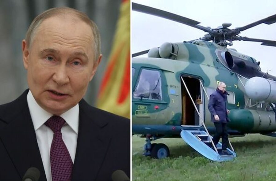 Luftë mbi qiellin e Kursk  Ukraina  përpiqet të vrasë Putin  duke i rrëzuar helikopterin me dronë pa pilotë