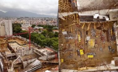 Rama ndan pamjet nga kantieri i ndërtimit të Teatrit të ri Kombëtar: Gur i çmuar mes gjerdanit të veprave që kanë transformuar kryeqytetin