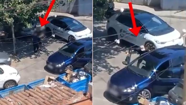 EMRI/ Policia publikon pamjet kur 34-vjeçari merr me forcë 40-vjeçarin në makinë dhe e godet me… (VIDEO)