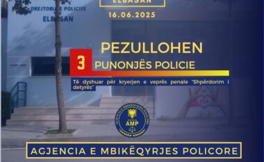 Akuzohen për shpërdorim detyre, AMP pezullon 3 punonjës policie në Elbasan
