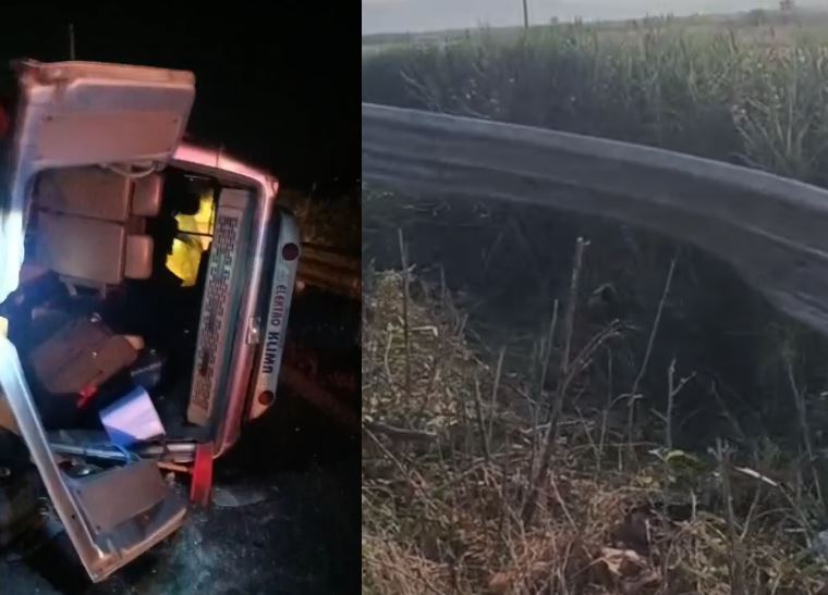 Aksident i frikshëm në Lushnje/ Benz-i merr para furgonin me pasagjerë, përfundon në kanal dhe përfshihet nga flakët