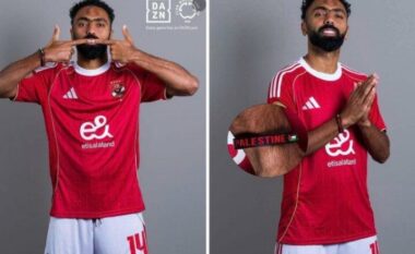 FIFA heq foton promovuese të futbollistit të Al Ahly për shkak të byzylykut ‘Liri për Palestinën’