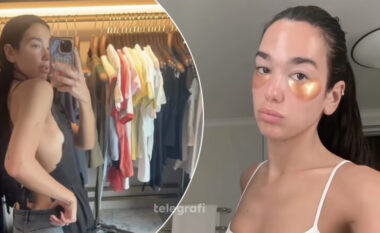 Dua Lipa mahnit në Mynih me një fustan të zi provokues gjatë turneut “Radical Optimism”
