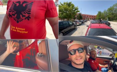 Atmosferë festë në Qafë Thanë/ Tifozët drejt Tiranës për ndeshjen Shqipëri-Serbi: Forca! Presim fitore… (VIDEO)