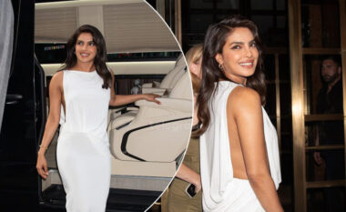 Priyanka Chopra shkëlqen në New York me një fustan të bardhë elegant në promovimin e filmit “Heads of State”