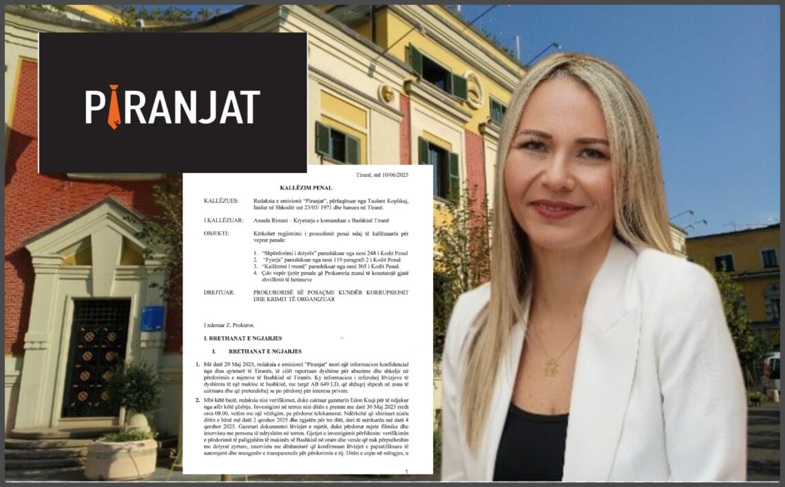 Makinën e Bashkisë në dispozicion të bashkëshortit, “Piranjat” çojnë në SPAK Anuela Ristanin