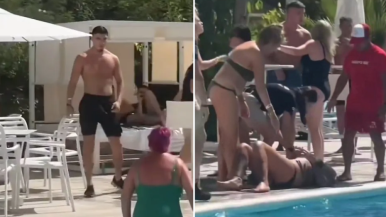 VIDEO / Futbollisti anglez përfshihet në përleshje të turpshme në Ibiza, godet gruan me karrige