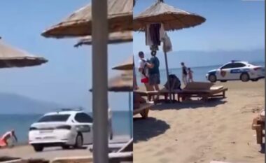 Policia shkel rregullat, patrulla futet me makinë në bregdet (VIDEO)