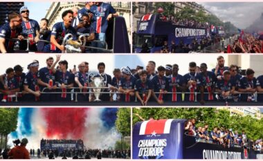 Në Paris, festa e çmendur e titullit kampion të Evropës, tifozët e PSG-së u mblodhën në tre vendet më të rëndësishme