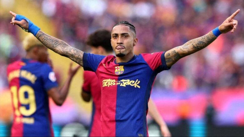 Barcelona merr një ofertë të çmendur prej 150 milionë eurosh për Raphinha nga gjiganti i Premier Ligës