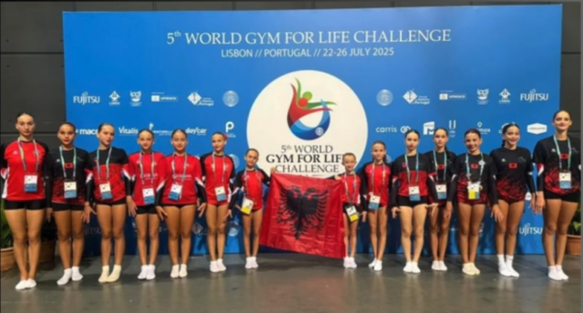 Gjimnastet kuqezi fitojnë medalje të bronztë në botërorin e Portugalisë