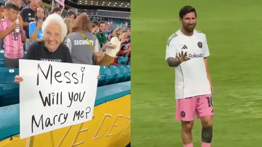 VIDEO / “Mosha është vetëm një numër”, tifozja 98-vjeçare nuk heq dorë nga Messi, këtë herë zbret në fushë dhe…