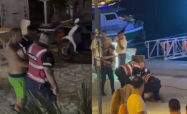 Çfarë ndodhi mbrëmë në Sarandë? Policia shoqëron turistin e huaj në komisariat (VIDEO)