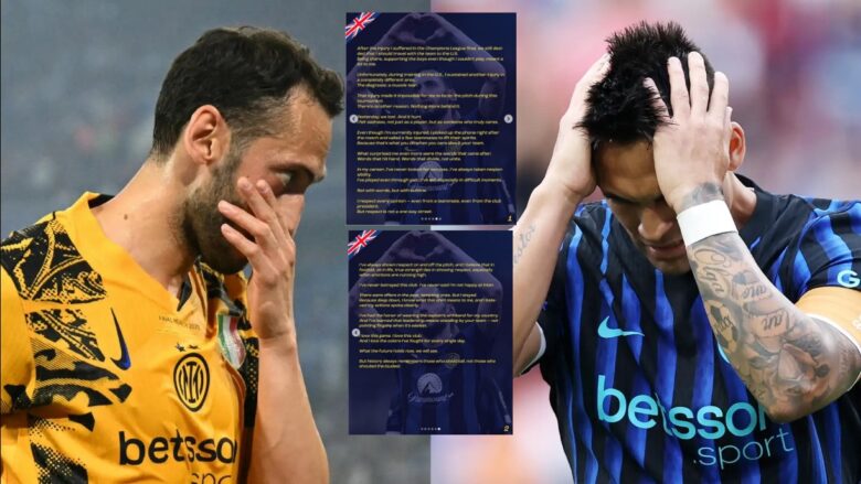 Calhanoglu i përgjigjet Lautaros: Një lider i vërtetë nuk kërkon fajtorë, unë kurrë nuk e kam tradhtuar këtë fanellë