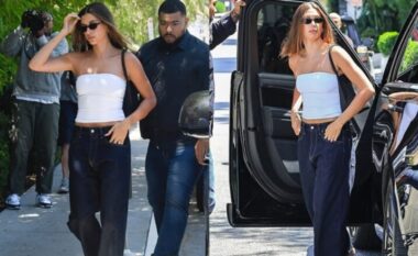 Hailey Bieber dukej plot stil gjatë një daljeje me miken e saj Kendall Jenner