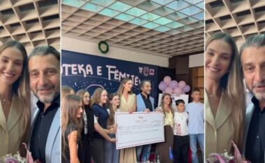 Emina Çunmulaj dhuron 10 mijë dollarë për “Bibliotekën e Fëmijëve” në Prishtinë