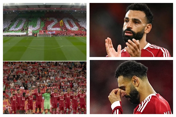 Britma, koreografi në “Anfield” në kujtim të Diogo Jotës, Salah shpërthen në lot (FOTO+VIDEO)