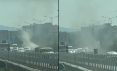 Shkrumbohet nga flakët makina në autostradën Tiranë-Durrës