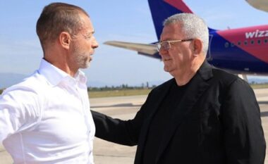 Presidenti i UEFA-s Čeferin mbërrin në Tiranë, pritet nga kreu i FSHF-së