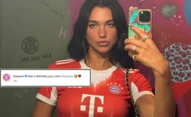 Ekipi i Bayernit publikon foto të Dua Lipës në profilin zyrtar në Instagram