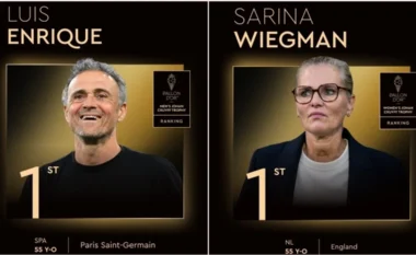 Trajnerët më të mirë të vitit 2025: Luis Enrique dhe Sarina Wiegman