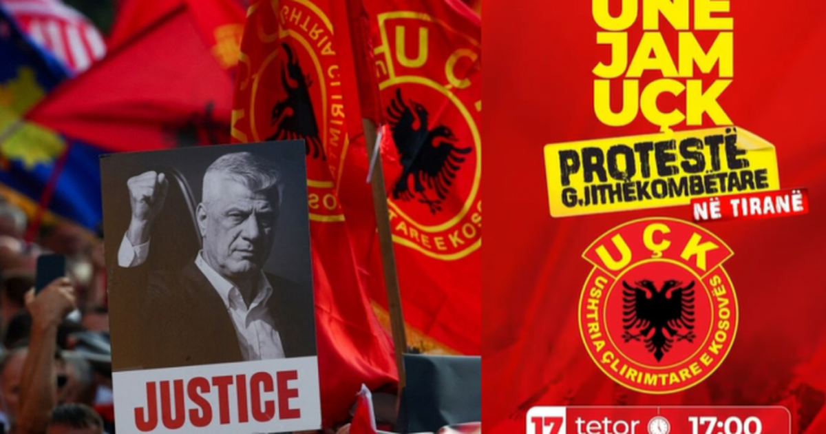 Mbahet sot në Tiranë, protestë në mbështetje të ish-krerëve të UÇK-së në Hagë. Ali Ahmeti: Ka dimension kombëtar, do të organizohet edhe në Shkup