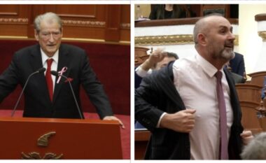 Manja zhvesh xhaketën në parlament, Berisha: Ku i ke kostumet dhe çantën Louis Vuitton 500 mijë euro? Deputeti: Të sfidoj dhe ty të zhvishesh dhe t’i çojmë për ekspertim tekstili