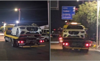 Pesë orë nga atentati që tronditi vendin! Policia largon automjetin luksoz tip “Mercedes Benz S” nga vendi ku mbeti i vrarë Gilmando Dani dhe u plagos rëndë miku i tij