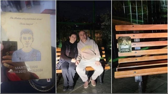 Një stol përkujtimor për Martin Canin vendoset pranë fushës sportive