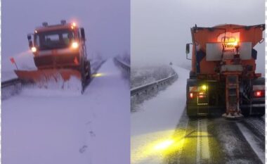 Borë dhe shi gjatë gjithë natës, ja si paraqitet situata e rrugëve në qarkun e Kukësit