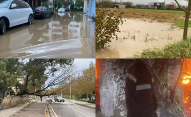 Përmbytje dhe shtëpi të djegura nga rrufetë, ja qarqet më të prekura nga moti i keq (PAMJET)