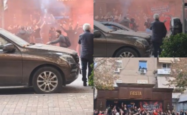 Ndeshja Shqipëri-Angli/ Tifozët kuq e zi ndezin amosferën në rrugët e Tiranës (VIDEO)